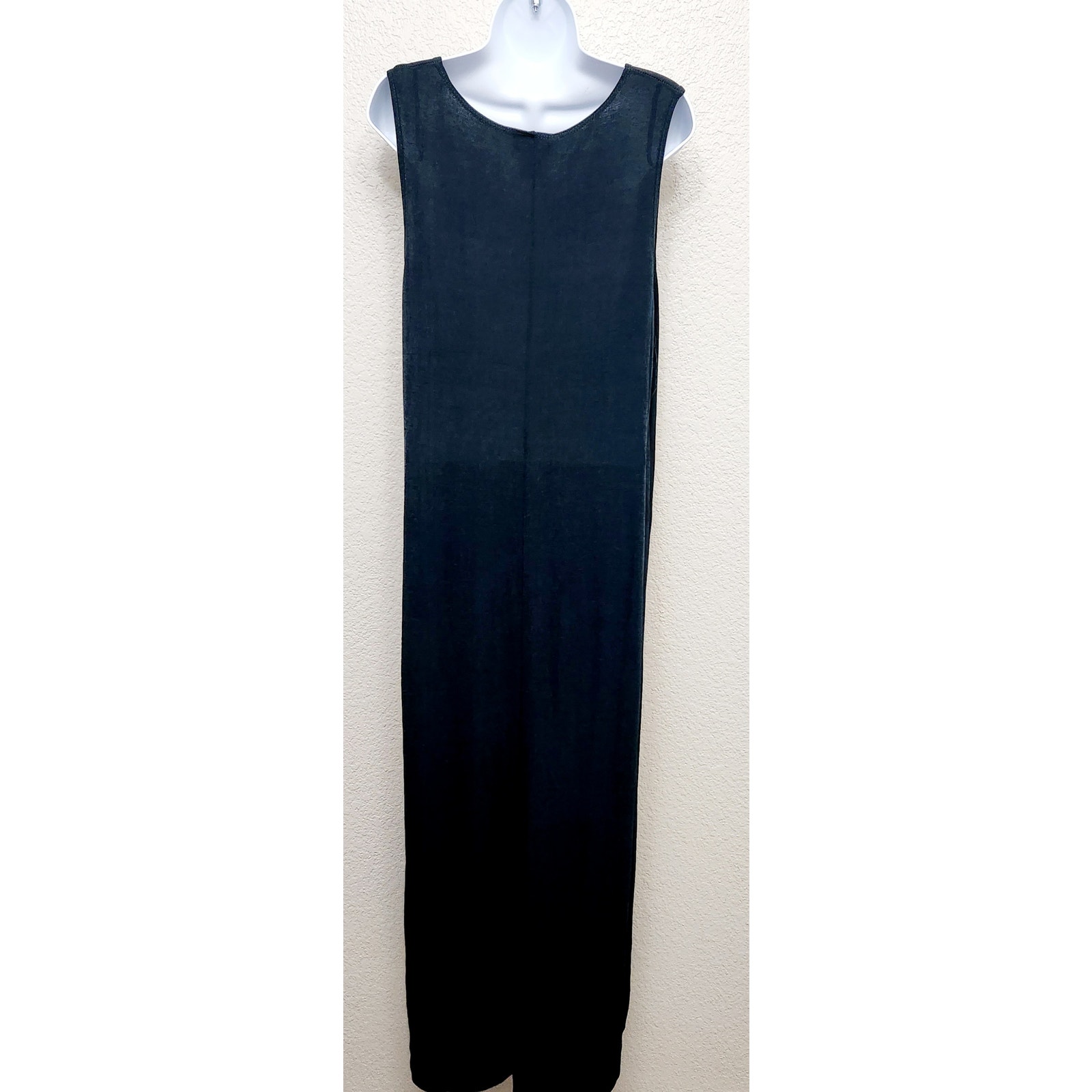 Avenue Forest Green Sleeveless Liquid Knit Maxi Dress 18w Plus Lightweight Flowy — image 3 of 4
